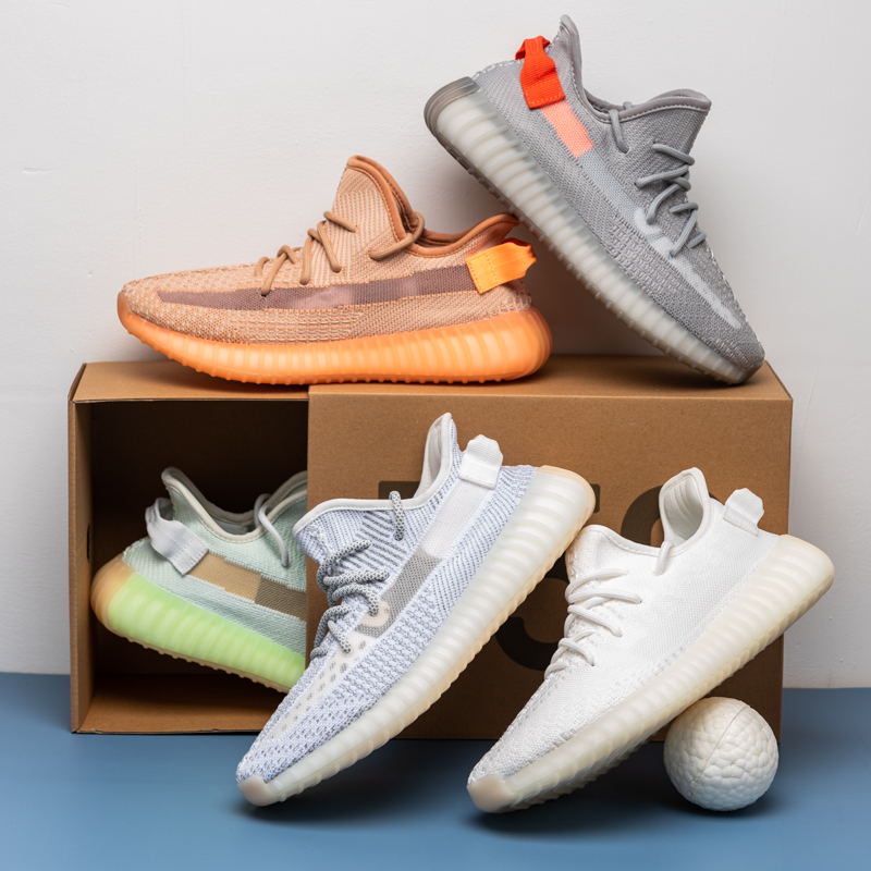Original Yeezy 350 Putian Brand Logo Sneakers Men Women Breathable Jogging Shock Absorption Casual R