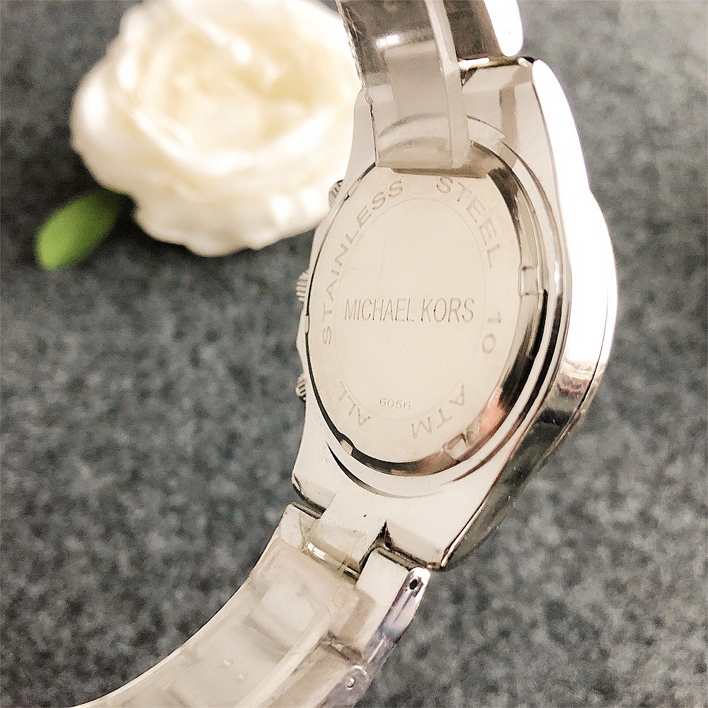 MK Women Watch Stainless Steel Casual Three Dial Watch For Women Jam Tangan Wanita