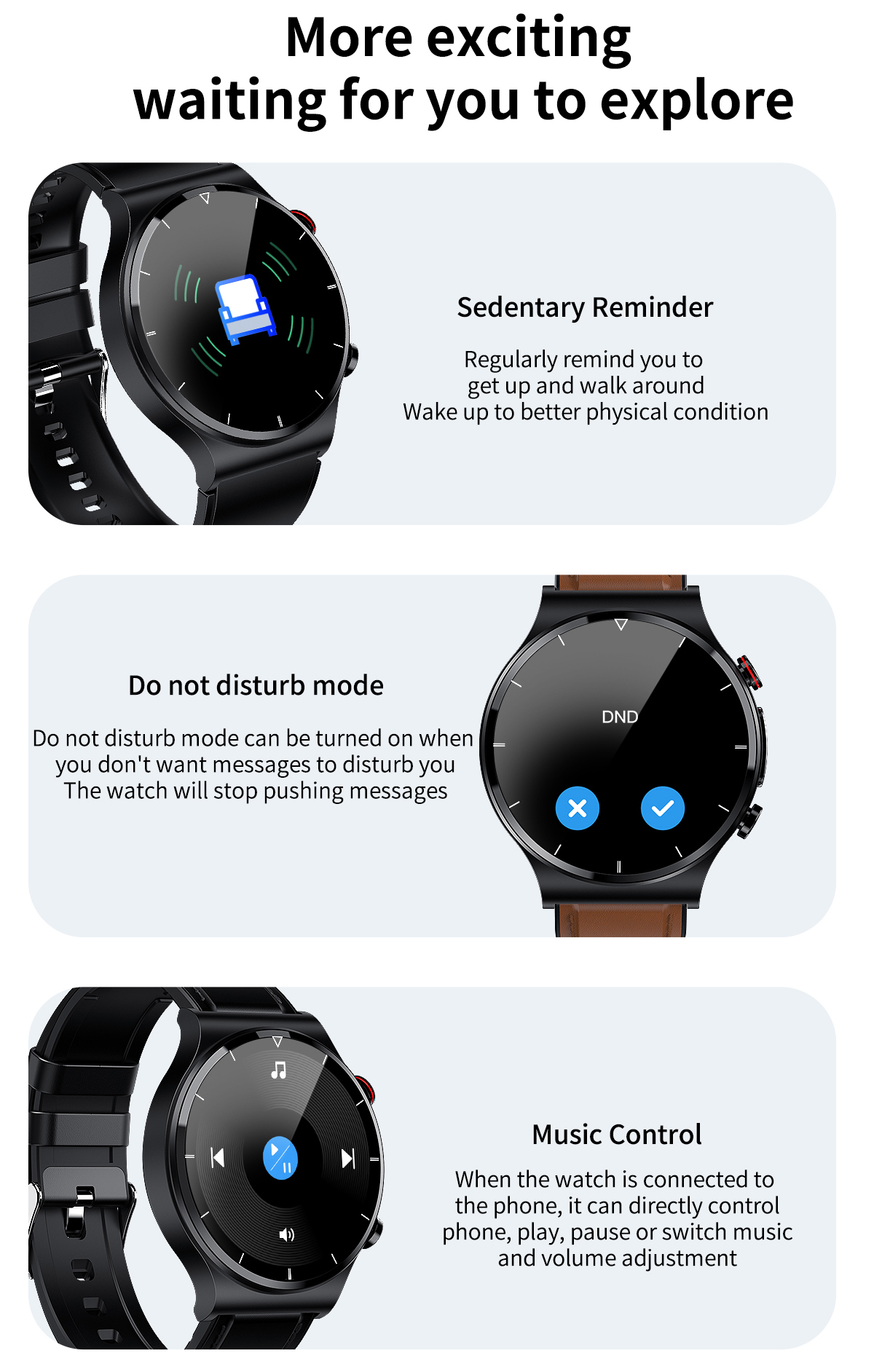Valdus 2022 E88 Smart Watch For Men Round Touch Body Temperature Ecg Monitor Reloj Inteligente Andro