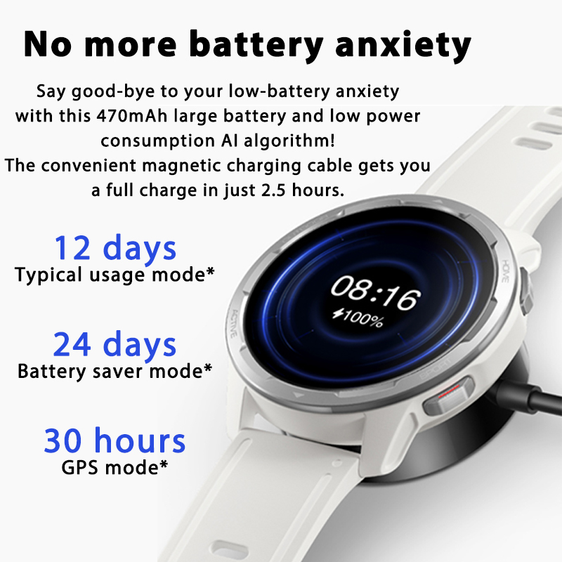 Global Version Xiaomi Mi Watch S1 Active Smart Watch GPS 470mAh 1.43 Display Heart Rate Sensor Blood