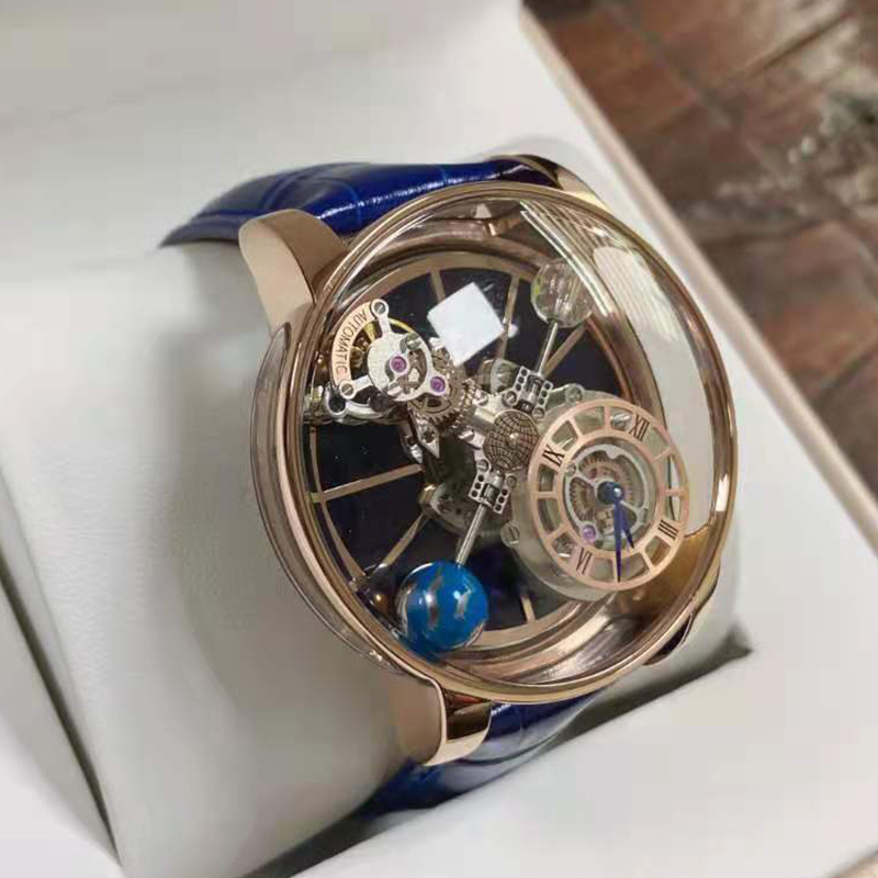 New Custom Transparent Watch Fully Automatic Hollow Flywheel Wristwatch Swiss Movement Waterproof Me