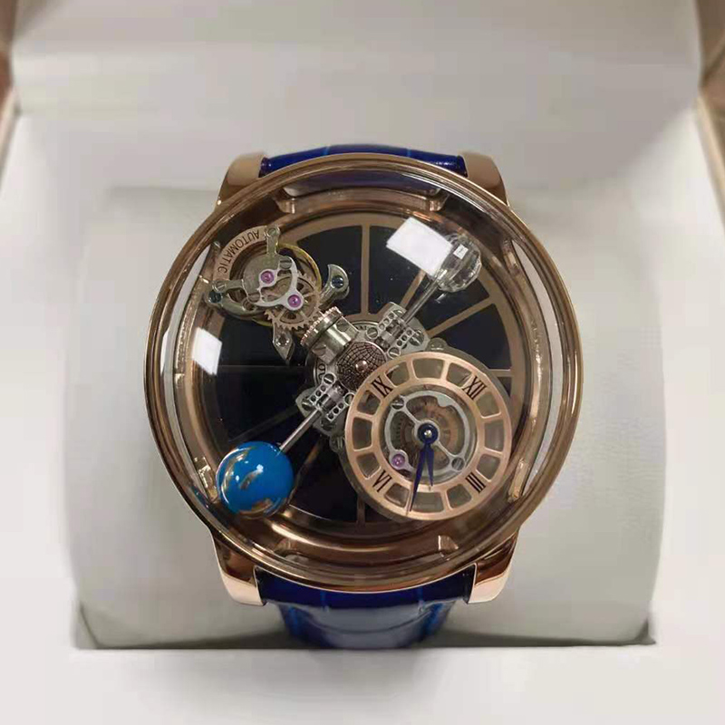 New Custom Transparent Watch Fully Automatic Hollow Flywheel Wristwatch Swiss Movement Waterproof Me