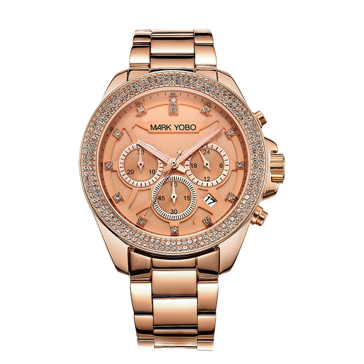 Manufacturer OEM ODM Custom Stainless Steel Men's Ice Out Moissanite Bezel Watch