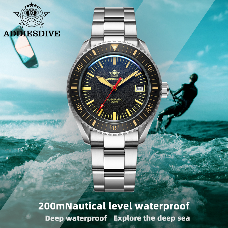 addiesdive men's retro popular sports mechanical watch 200 meters waterproof NH35A automatic mechani