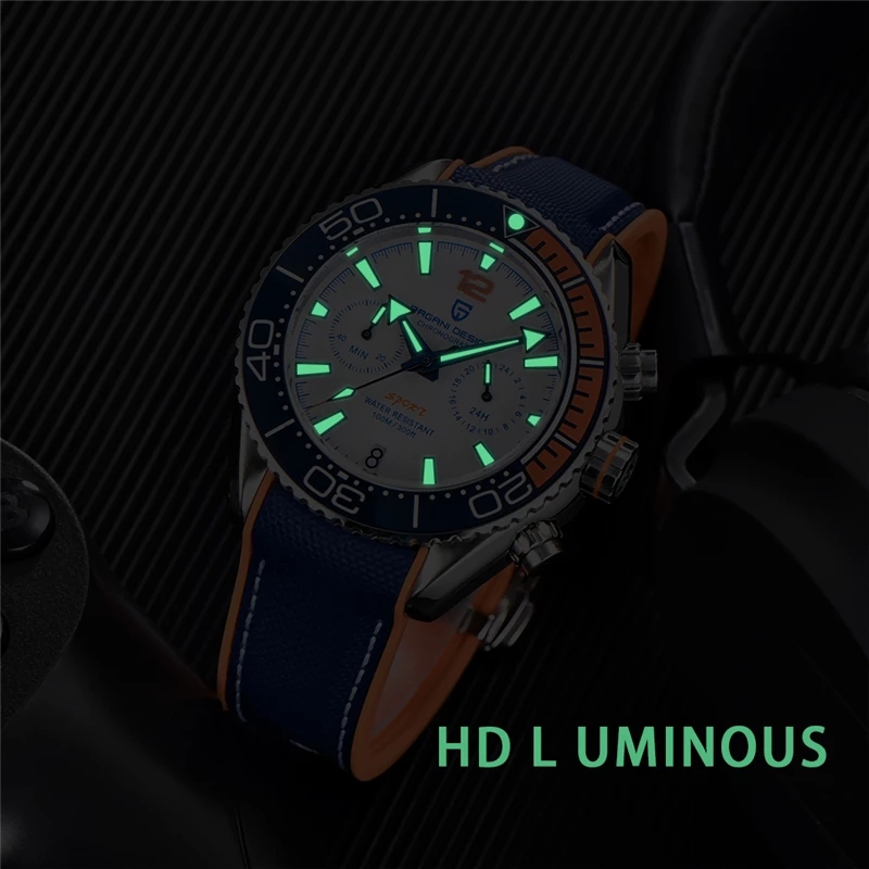 PAGANI DESIGN New Diver Watch Men 10Bar Waterproof Date Clock Sport Watches Top Brand Mens Quartz Wr
