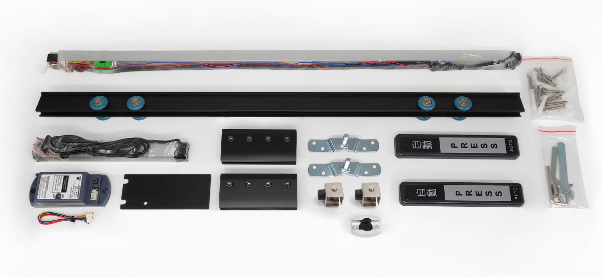 Linkage Synchronize Magnetic Levitate Sliding Door System For Smart home Voice Control