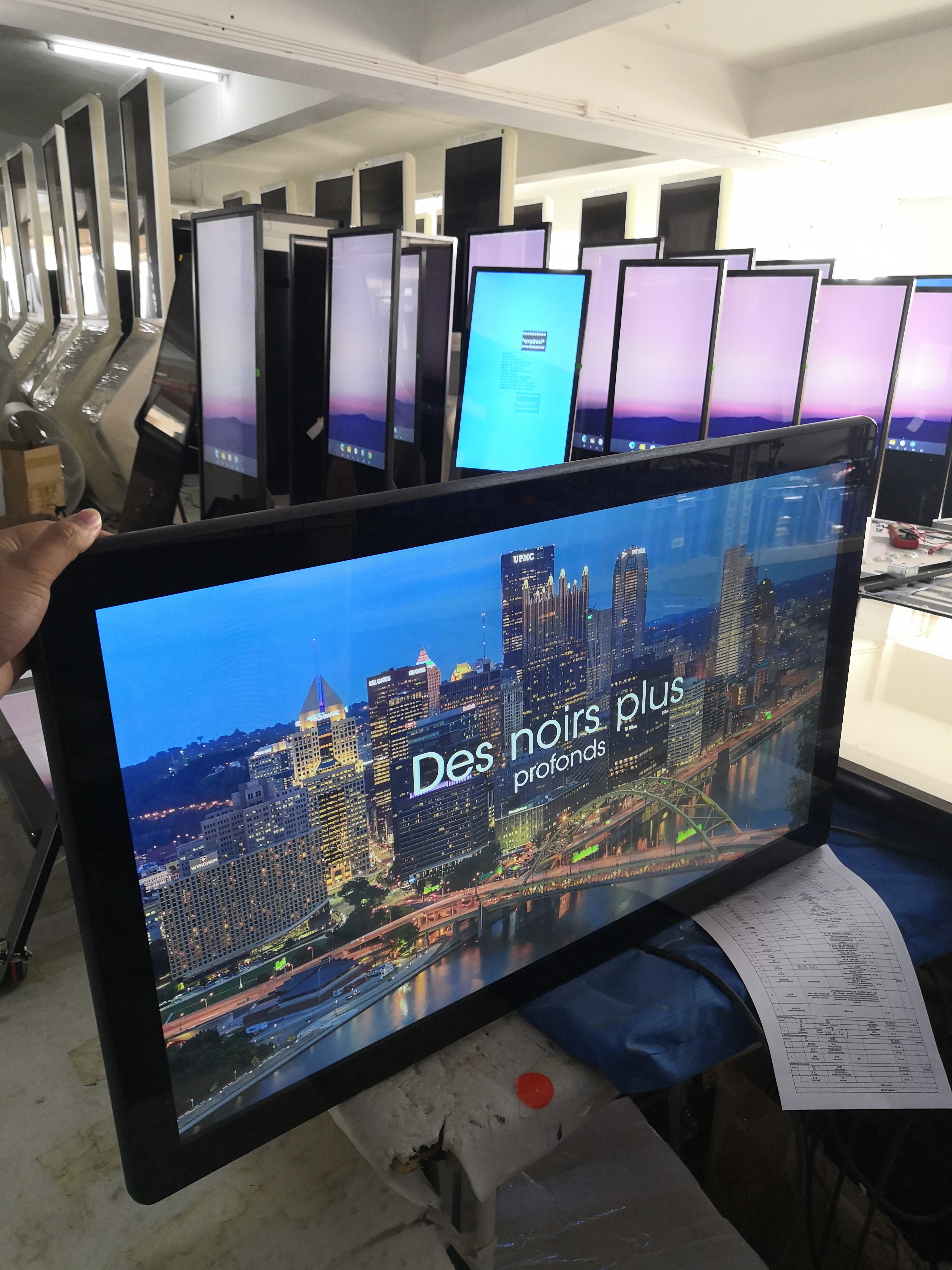 32" advertising digital wallmount smart home panel touch screen industrial open frame lcd monitor