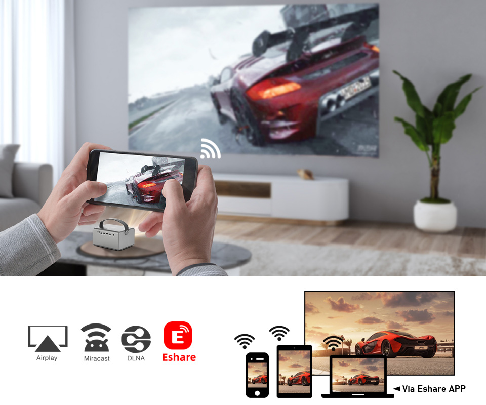 Portable interactive Projector Home theater Video DLP Android Smart Mini Projector smart touch proje