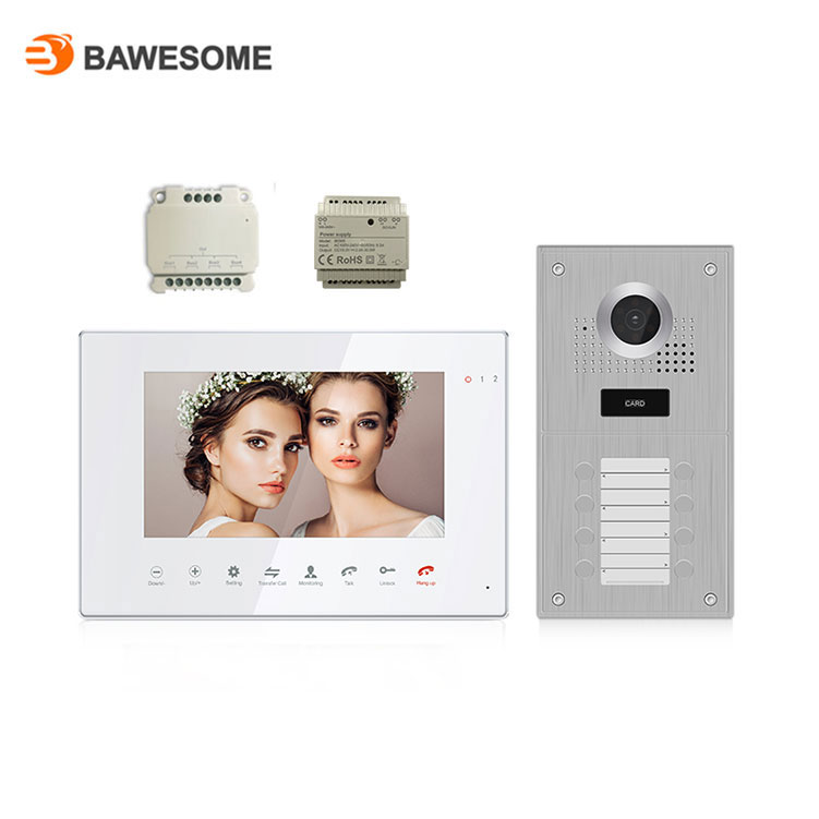 smart home analog villa 7" video door phone intercom system with door bell camera