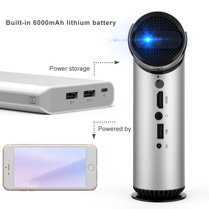 Laser smart Pico Video Smartphone Wireless screen Android 6.0 Full HD 3D projector Home Theater