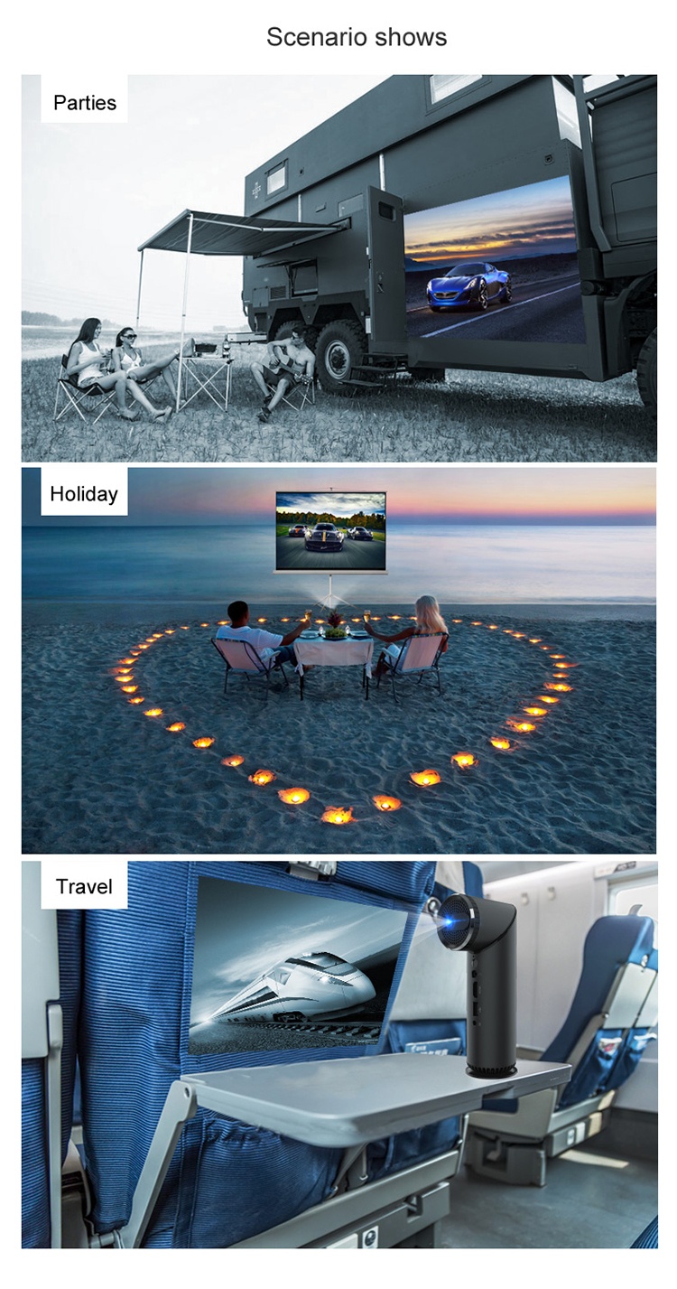 Laser smart Pico Video Smartphone Wireless screen Android 6.0 Full HD 3D projector Home Theater