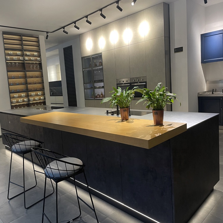 touch to open smart home kitchen cabinets with soft hinge