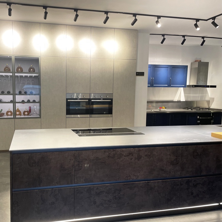 touch to open smart home kitchen cabinets with soft hinge