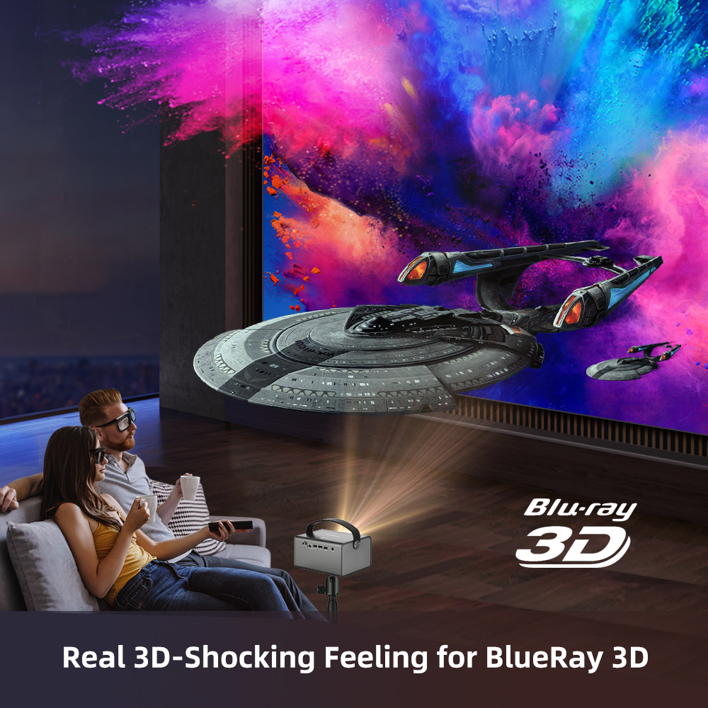 High brightness Portable Projector Home theater Video DLP Android Smart Mini Projector interactive p