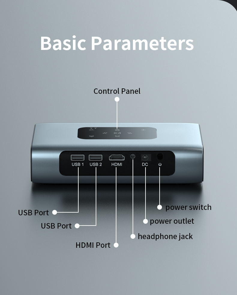 HD projector 4k 3d hd projector mini projector smart home theater portable DLP beamer