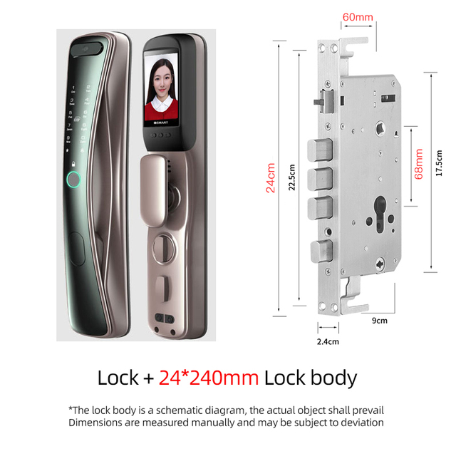 3D Infrared Face Recognition Smart Door Lock Fingerprint Password IC Card Home Electronic Wifi Smart