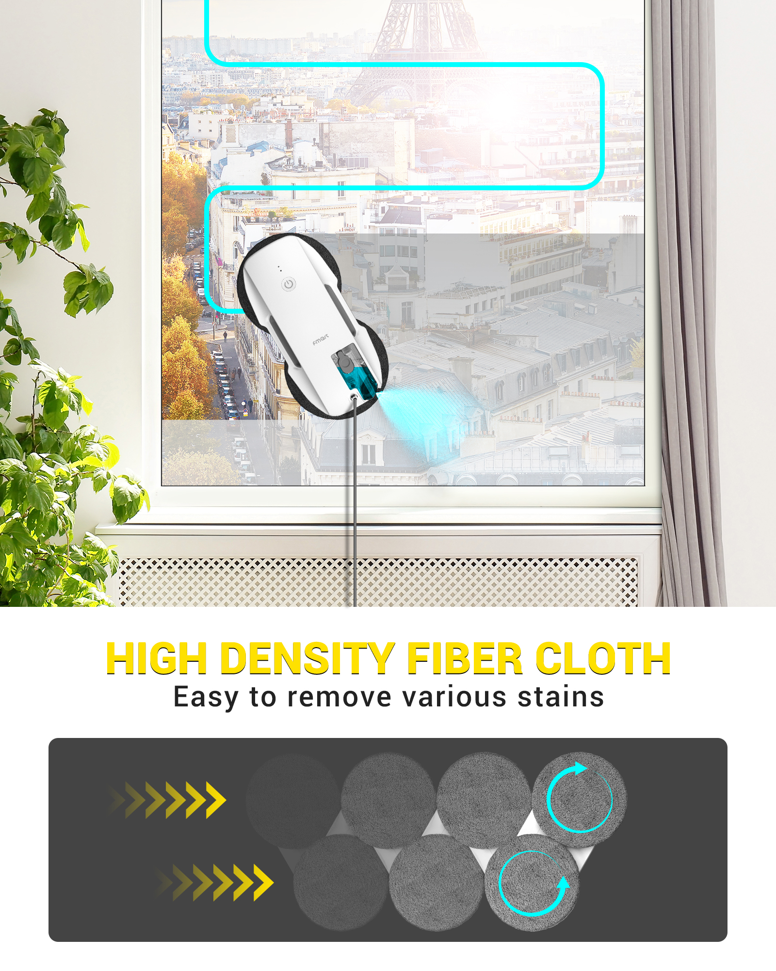 Smart Home Appliances Cleaning Window Cleaning Robot Glass Cleaner with Spray