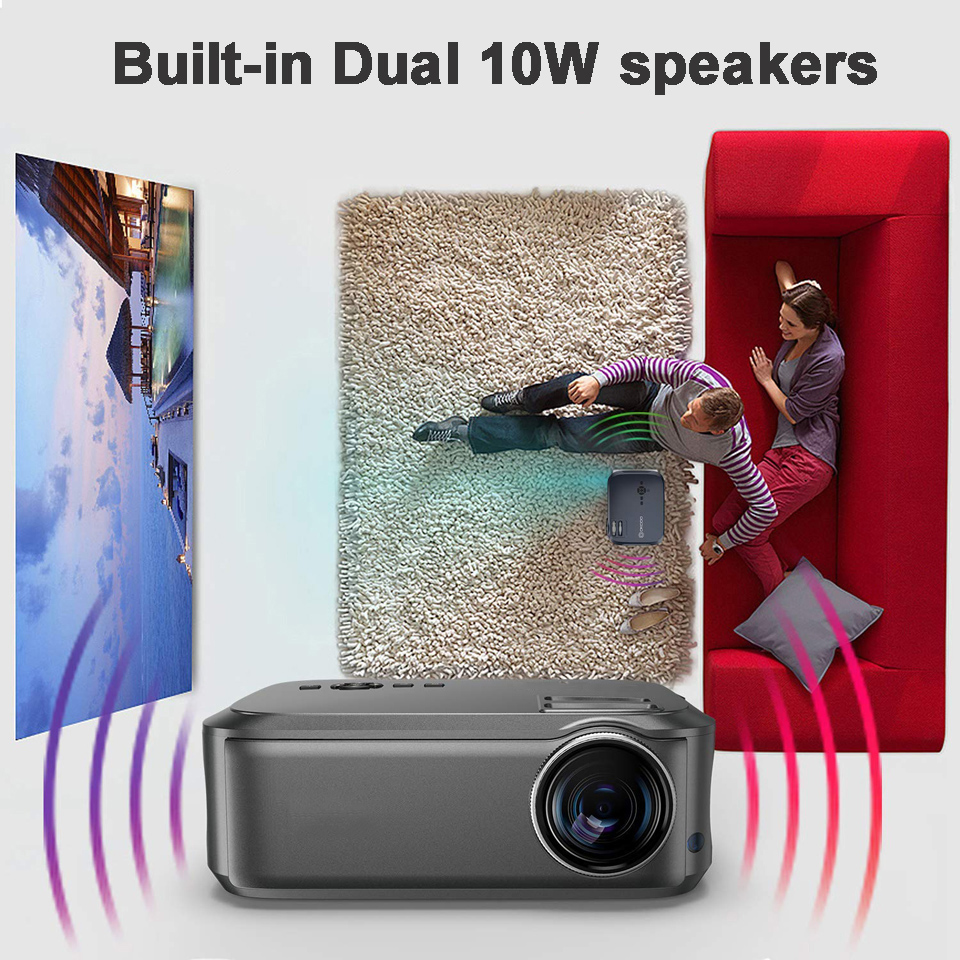 WZATCO T59 4K LED Projector Full HD 1920x1080P Android 10.0 Wifi Smart Home Cinema Video Proyector P