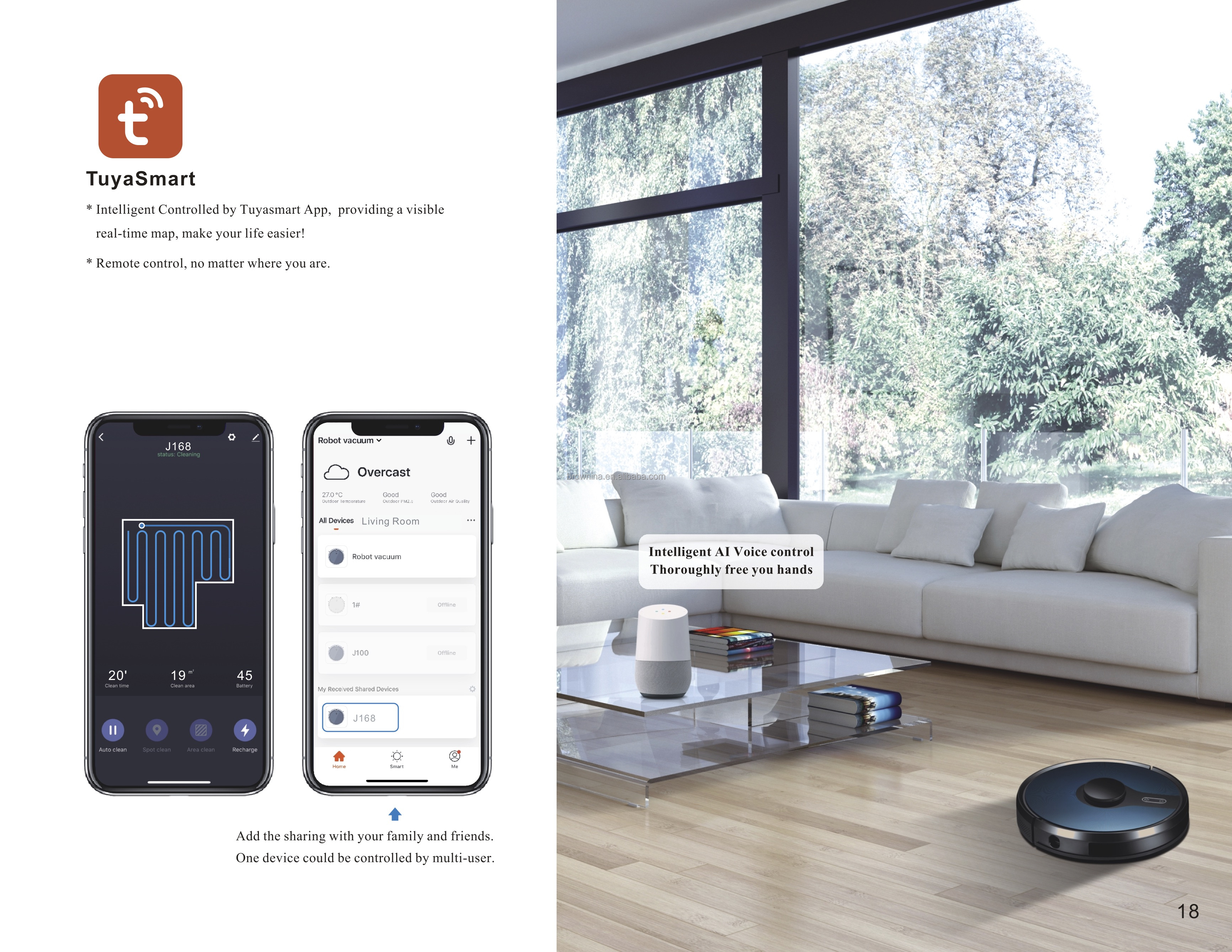 NEW 3000Pa Cyclone Suction App Control Auto Mode Map Navigation Smart Vacuum Robot Cleaner For Home 