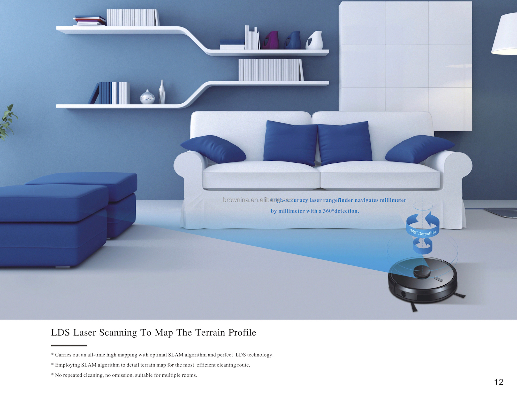 NEW 3000Pa Cyclone Suction App Control Auto Mode Map Navigation Smart Vacuum Robot Cleaner For Home 