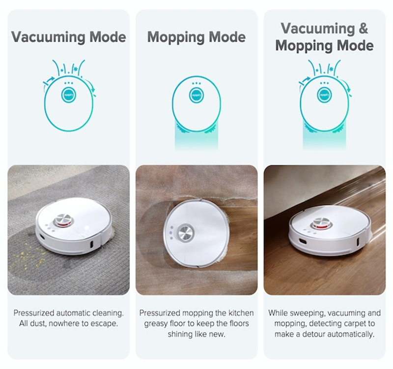 New Products Smart Home Appliances LDS Robot Vacuum Cleaner with Auto Dirt Disposal and Mop Washer