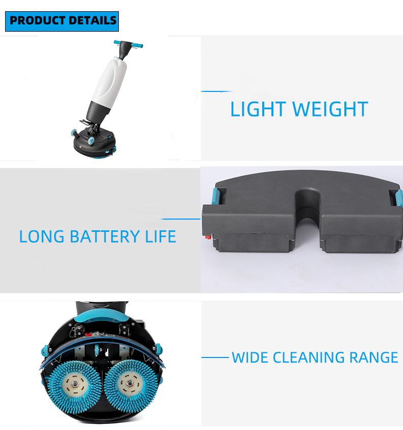 Simple Operation, Smart Charging, Rear Load Home Cleaning Machine Mini Scrubber