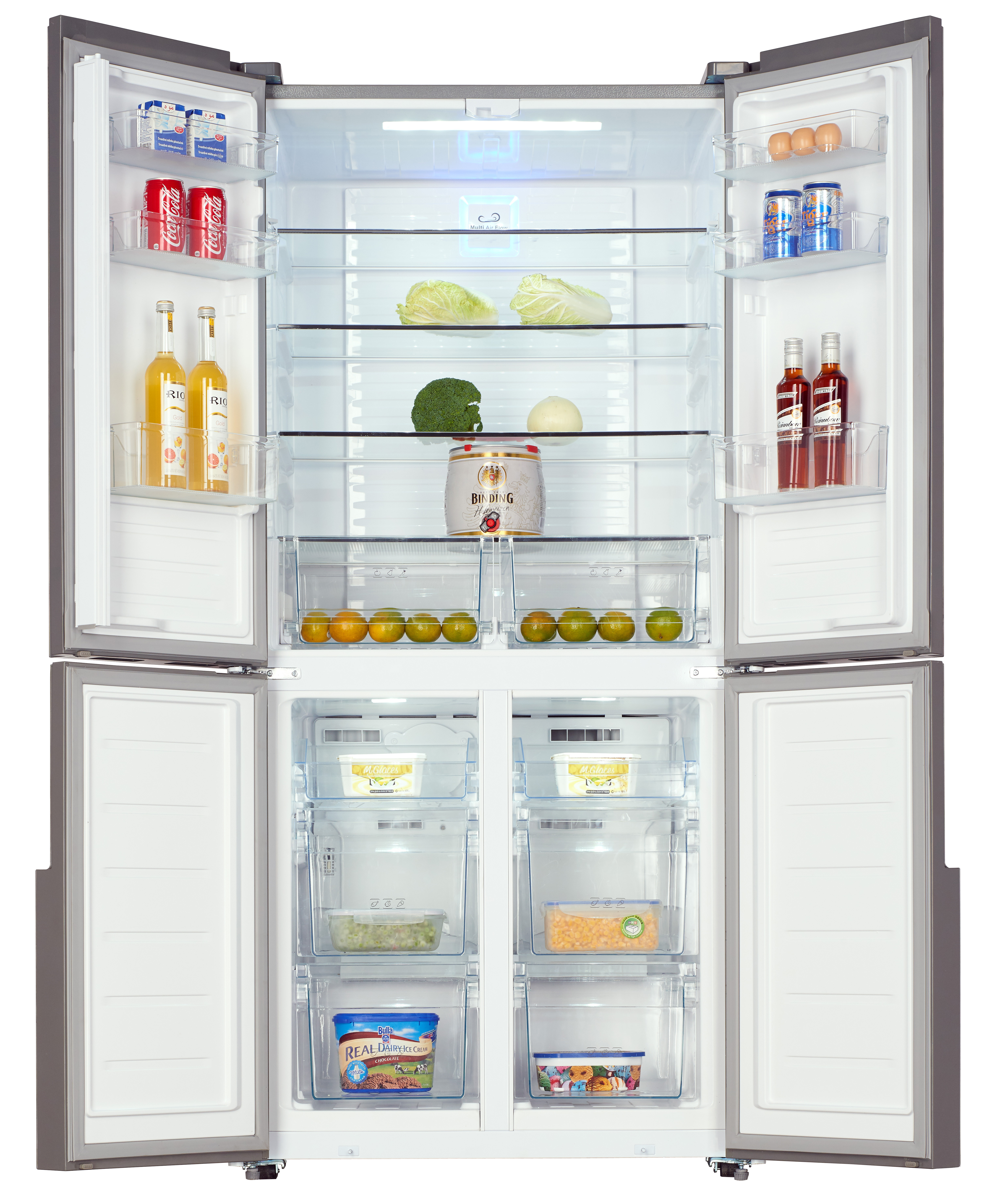 492L Low Noise Electronic Control Multi Door Four Doors Smart Home Refrigerators