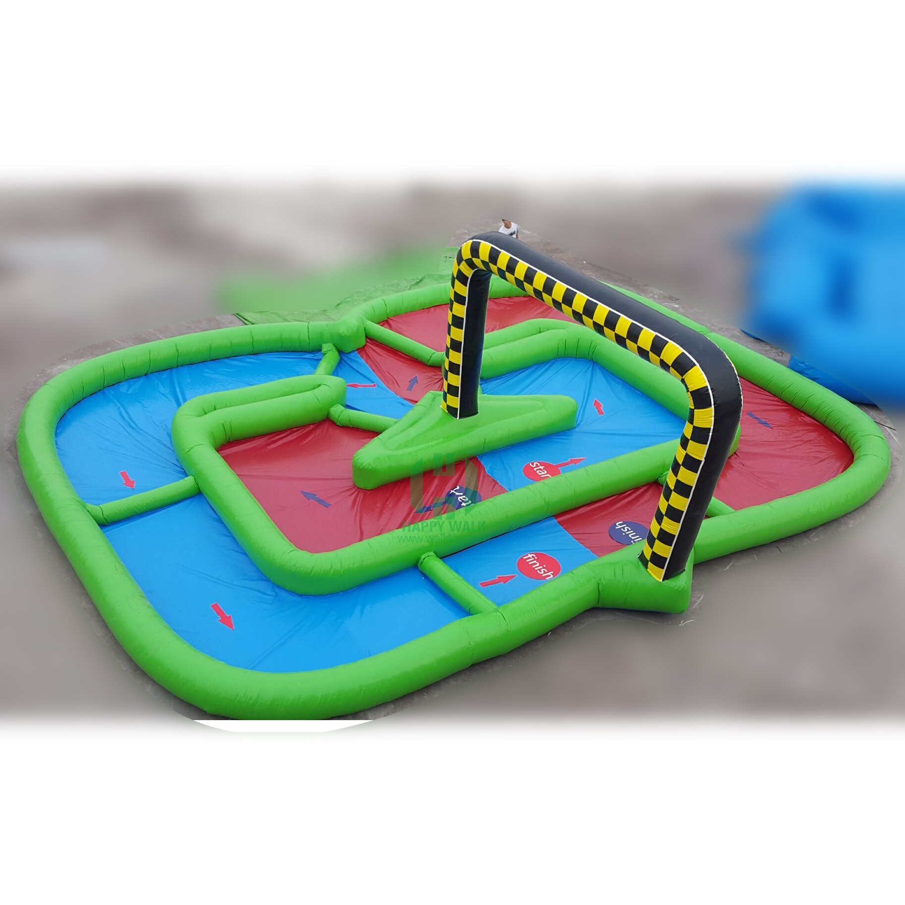Custom outdoor sport games sealed inflatable race track