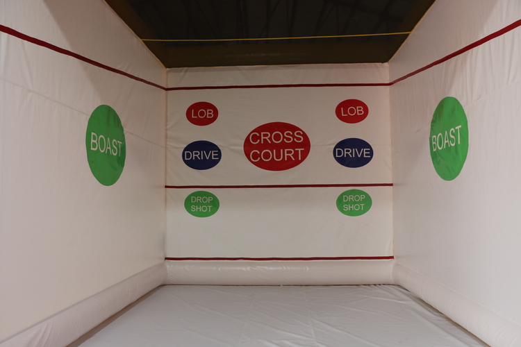 Popular sport game interactive game inflatable squash court arena,inflatable squash court sport game