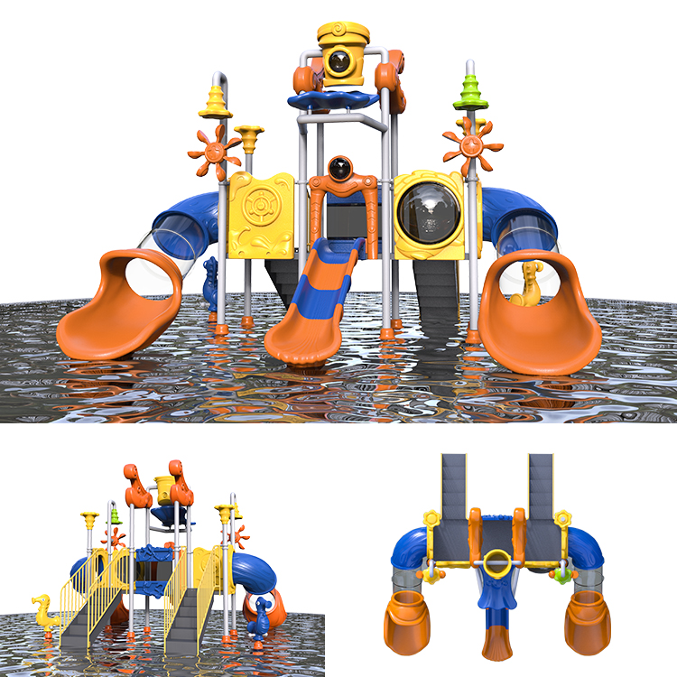 Aqua park for kids fun equipment plastic water slide