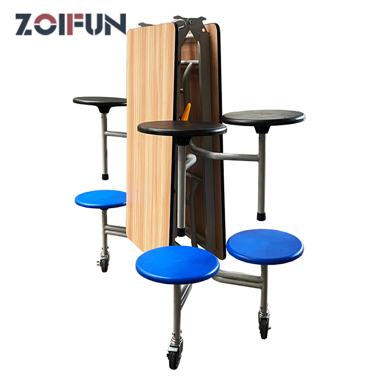 Manufacturers  30 Year Warranty 8 Seat Set Modern Folding Dining Table school cafeteria furniture