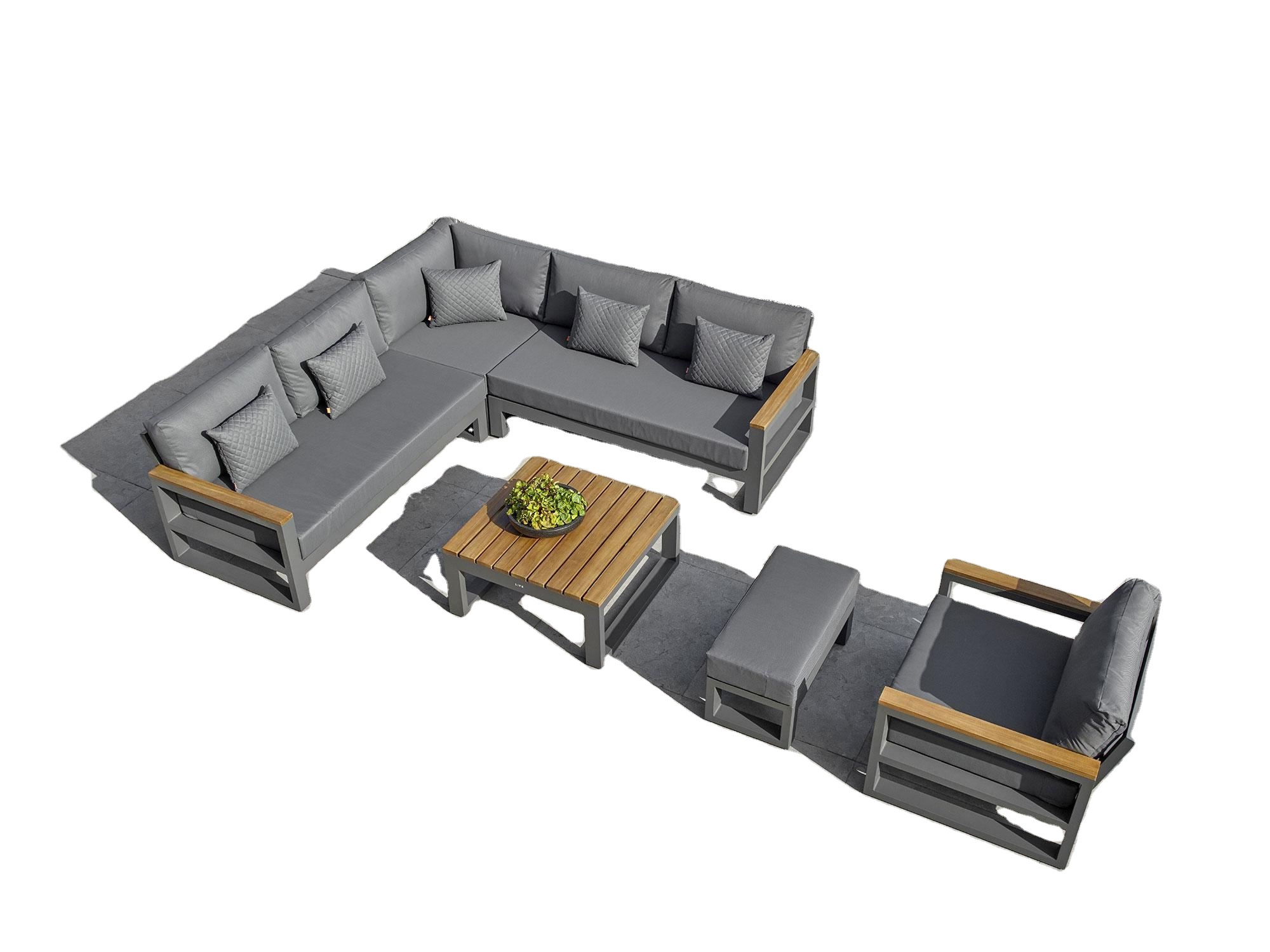 High Quality Aluminum Garden Furniture Chair Sofa Best Aluminum Furniture Wholesale Best Price Metal