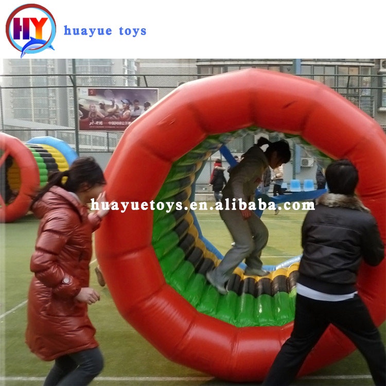 Outdoor group games inflatable walking roller big circle team building games
