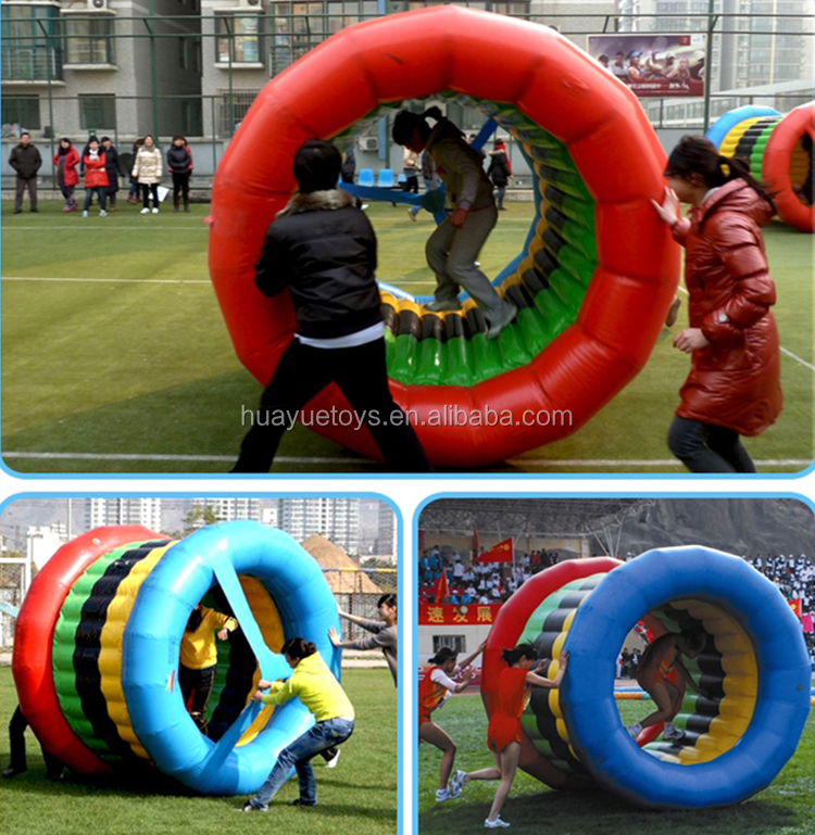 Outdoor group games inflatable walking roller big circle team building games