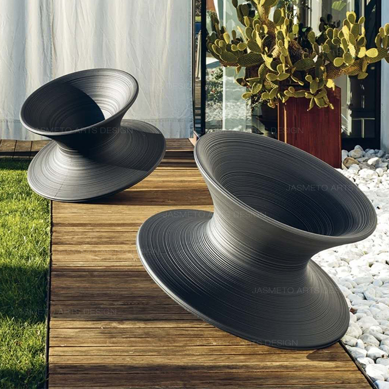 Fiberglass gyro chair funny lazy spun gyro lounge rocking chair outdoor rotating gyro lounge chair