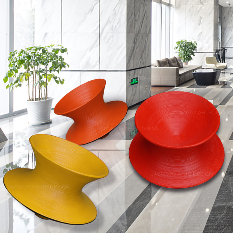 Fiberglass gyro chair funny lazy spun gyro lounge rocking chair outdoor rotating gyro lounge chair