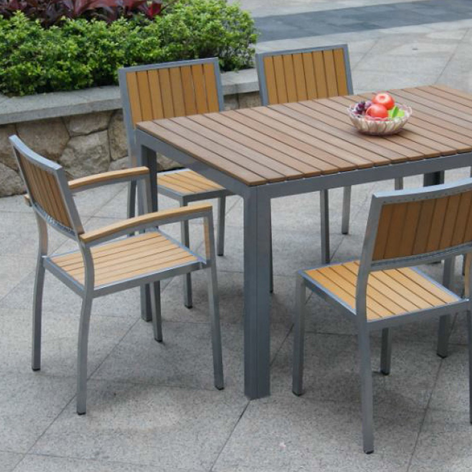 Factory Sale Leisure Stackable Wpc Picnic Table Outdoor Coffee Chair And Set