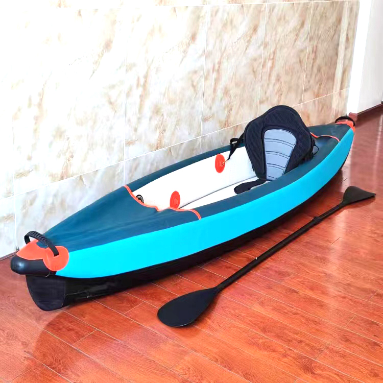 Factory High Quality Logo Custom Drop Stitch Pedal Rowing Boats Inflatable Kayak For Fishing