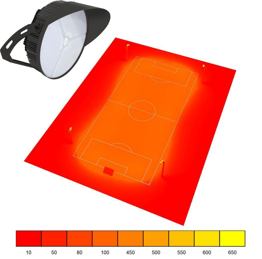 Wireless control stadium lighting SPD IK10 IP65 led floodlight 500w 1400w football pitch floodlights