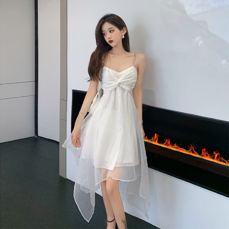 Black First Love Elegant Niche Skirt Summer French Super Fai【qianggege.sg】4.17