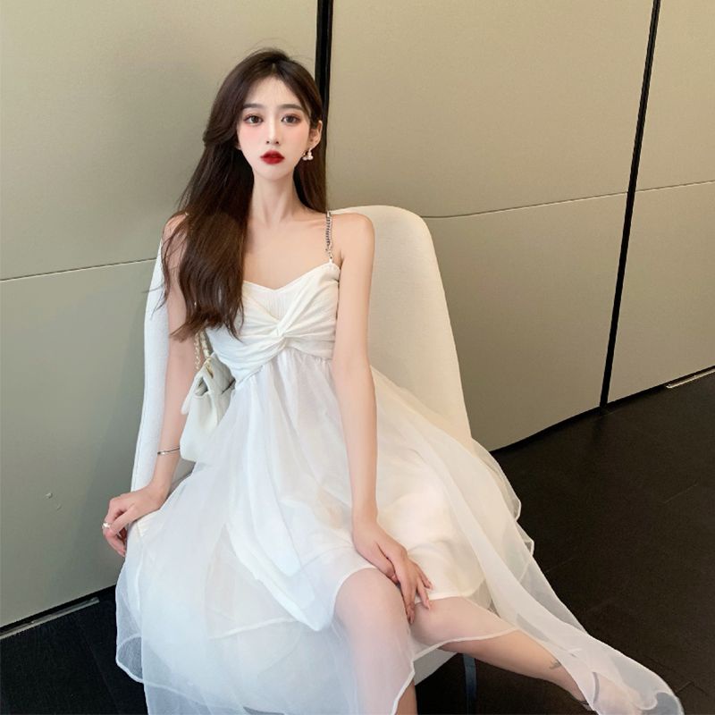 Black First Love Elegant Niche Skirt Summer French Super Fai【qianggege.sg】4.17