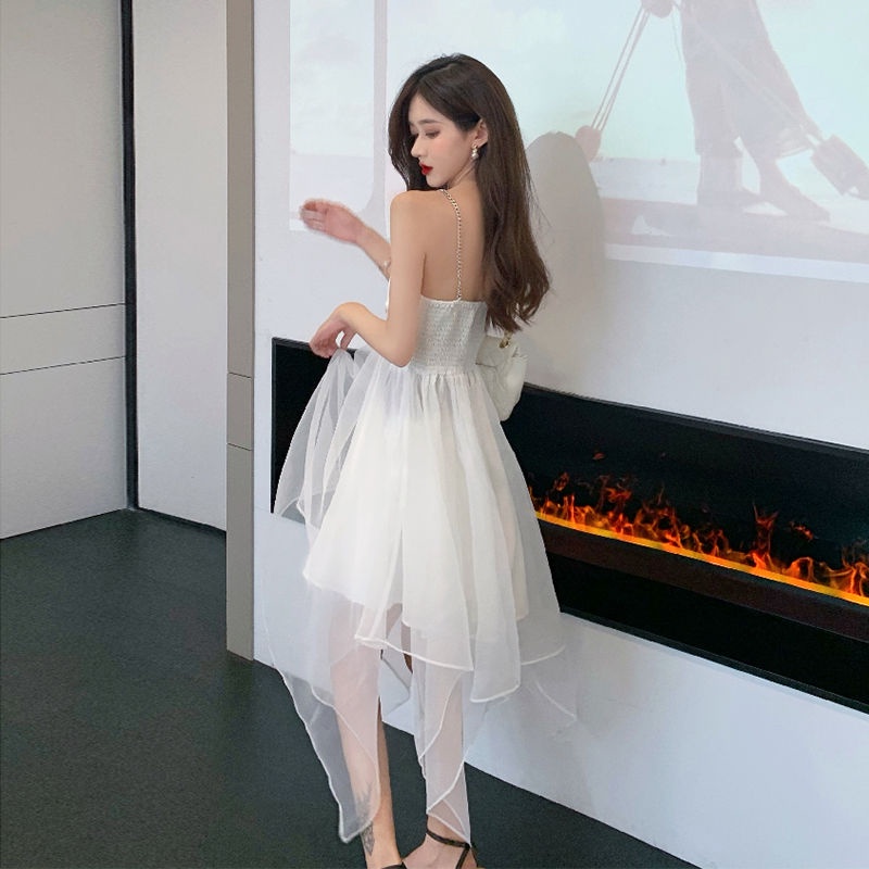 Black First Love Elegant Niche Skirt Summer French Super Fai【qianggege.sg】4.17