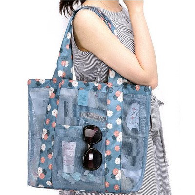 Oxford Sand Mesh Bag Picnic Fashion Storage Bags Cosmetics Economic Travel Bag Summer Large Capacity
