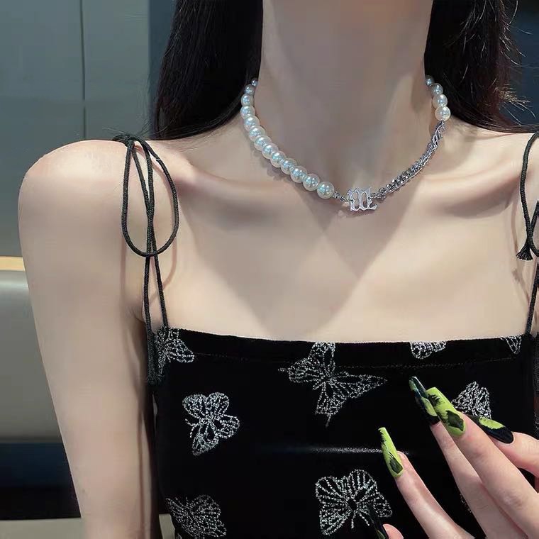 Fashion Pearl Chain Stitching Necklace&Bracelet Set for Women Jewelry Fashion Accessories