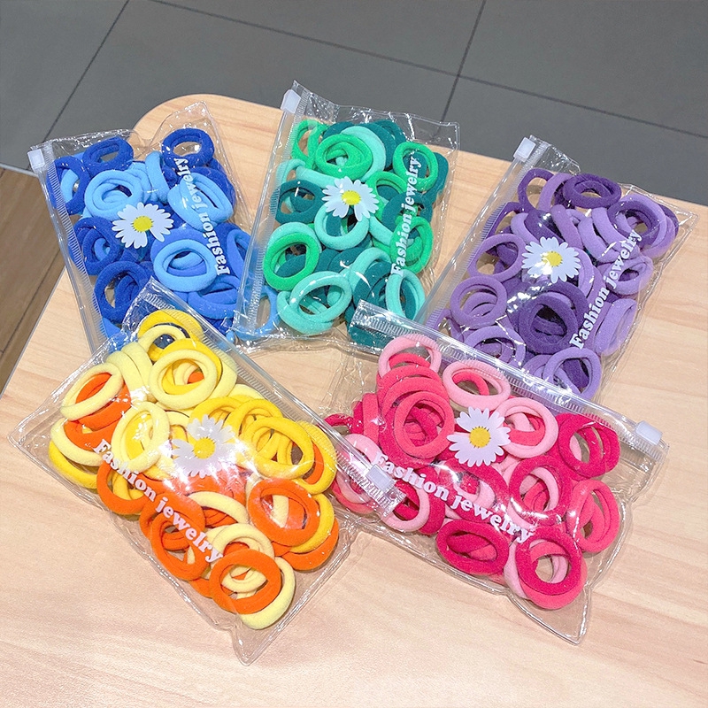 Fashion Towel Ring Set Korean Elastic Hair Band Hair Tie Set Rubber Band Women Girls Hair Accessorie