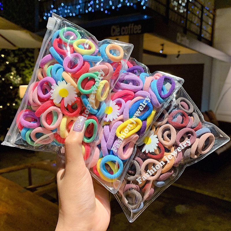 Fashion Towel Ring Set Korean Elastic Hair Band Hair Tie Set Rubber Band Women Girls Hair Accessorie