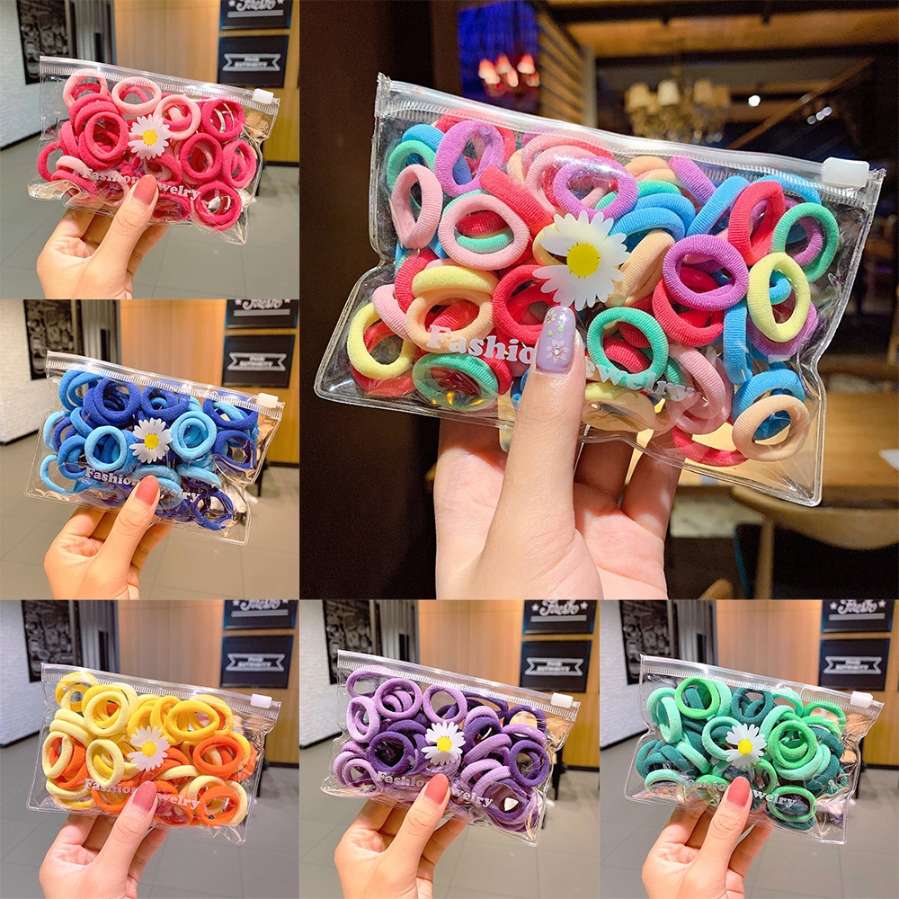 Fashion Towel Ring Set Korean Elastic Hair Band Hair Tie Set Rubber Band Women Girls Hair Accessorie