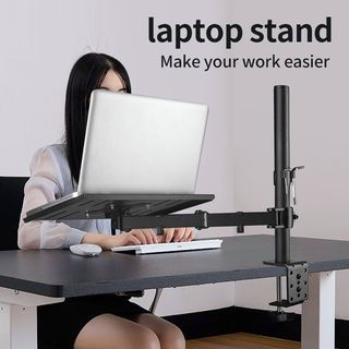 Monitor Stand Arm Laptop Stand Adjustable Dual Desktop Monitor and Laptop Stand up to 32