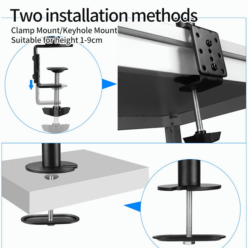 Monitor Stand Arm Laptop Stand Adjustable Dual Desktop Monitor and Laptop Stand up to 32