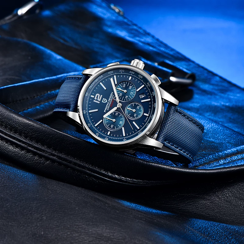 PAGANI DESIGN 2022 Mens Watches Luxury Sport Quartz VK63 Chronograph 10Bar Waterproof Stainless Stee
